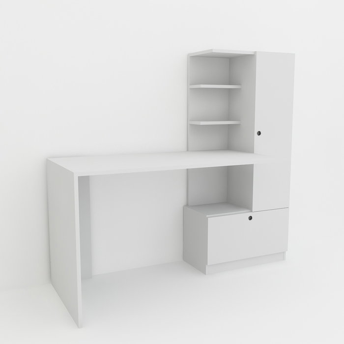Hanah Home Mesa de Estudio Escandinava Blanca 149.5 cm Ancho